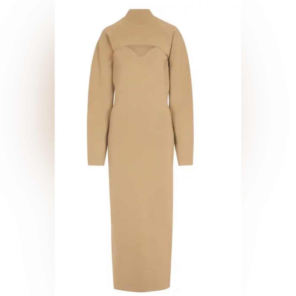 Nanushka Noa midi dress Taupe small